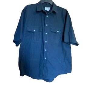 Windridge Black Short Sleeve Mens Large Shirt Workwear Casual Shirt